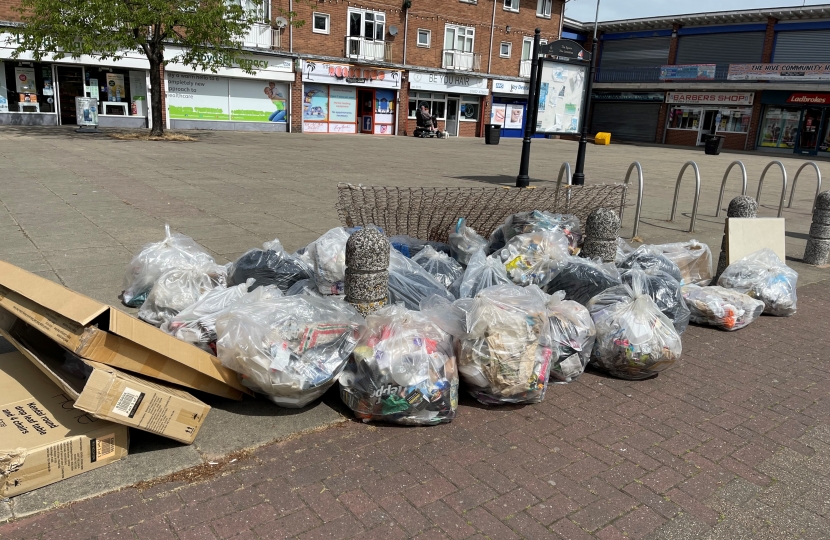 Litter and fly tipping collected in New Invention