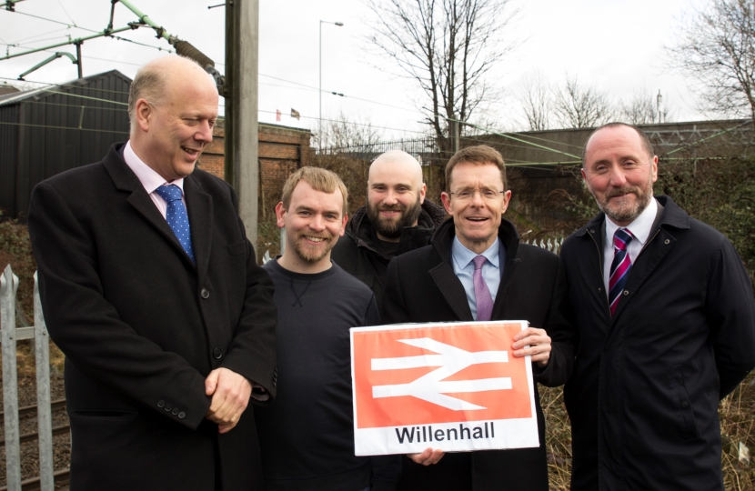 Our new train station in Willenhall will be located at Rosehill