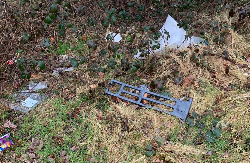 Some of the litter found on Clay Hill on Allens Rough in New Invention Willenhall