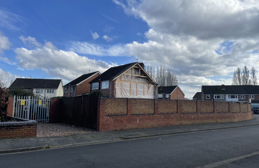 Property on Sandringham Avenue Willenhall ordered to be knocked down by Government Inspectors