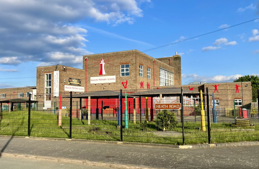 Beacon Primary School has been awarded an Outstanding rating by Ofsted. All of the staff at the school are congratulated by Councillor Adam Hicken who has been a Governor at Beacon Primary School since 2015.