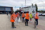 Volunteers arrive for the New Invention Great British Big Spring Clean