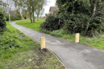 Posts have been installed on Coppice Farm to protect the park from unauthorised vehicles