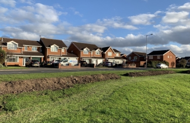 New soil bunds on Coppice Farm