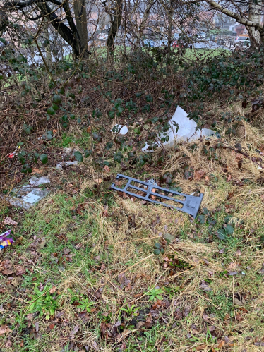 Some of the litter found on Clay Hill on Allens Rough in New Invention Willenhall